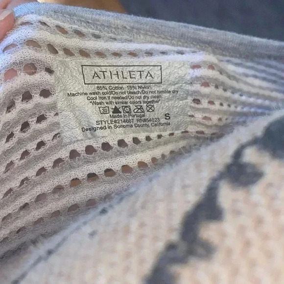 Athleta Striped Tank Top - Gray - Picture 5 of 5